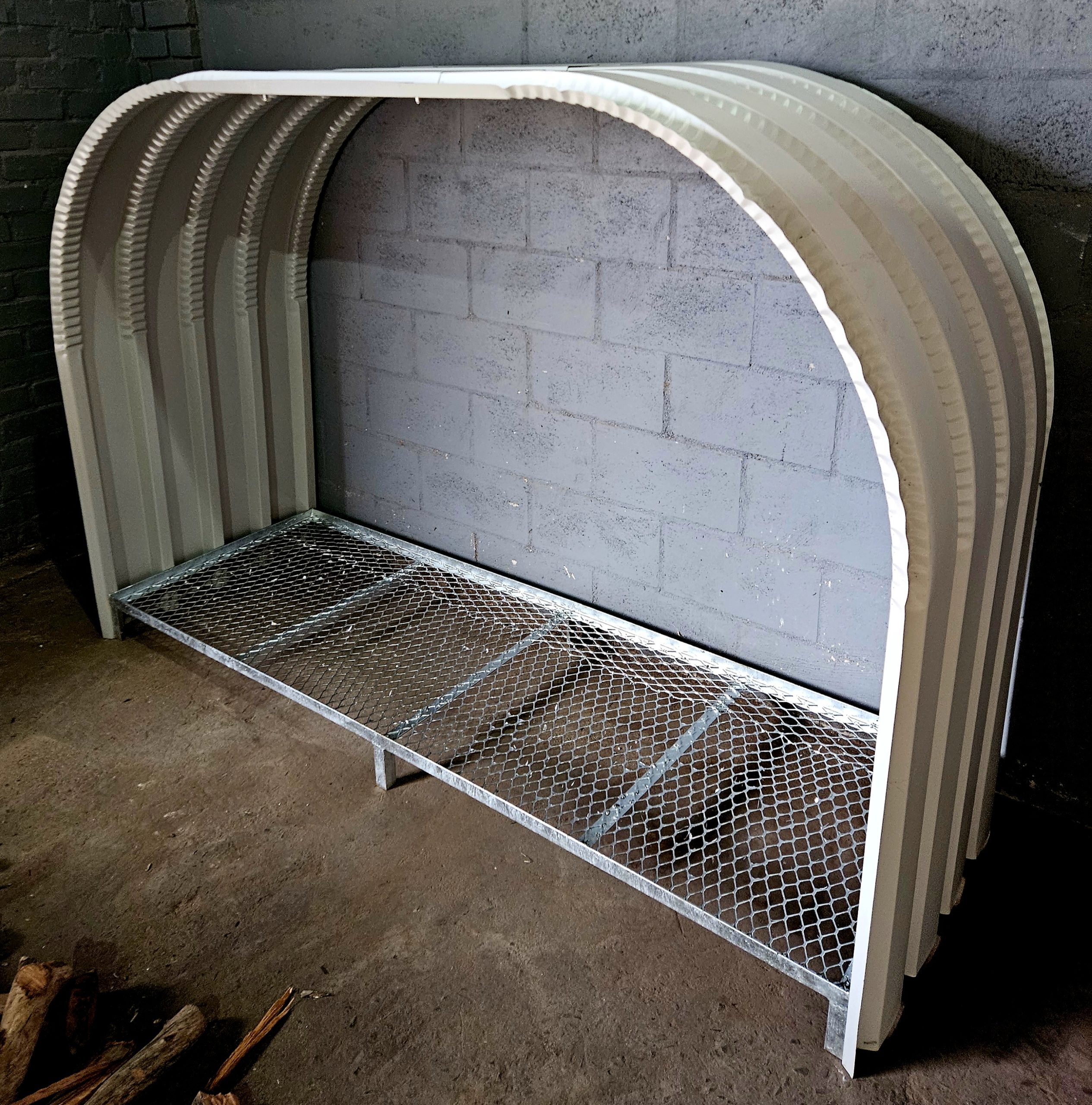 Outdoor modern woodfire storage shed. The perfect wood storage shed. The smart way to store your wood