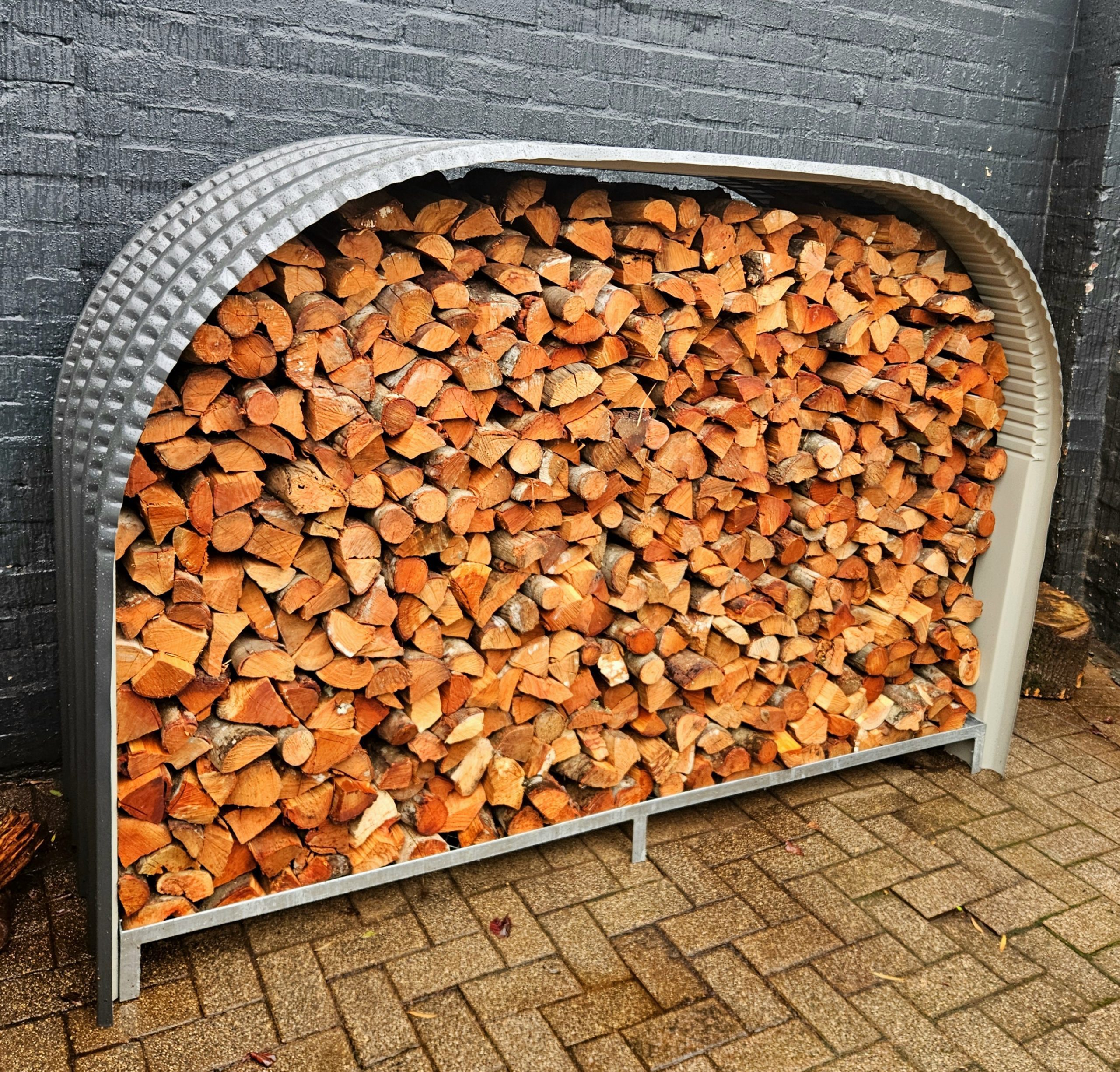 Outdoor modern woodfire storage shed. The perfect wood storage shed. The smart way to store your wood